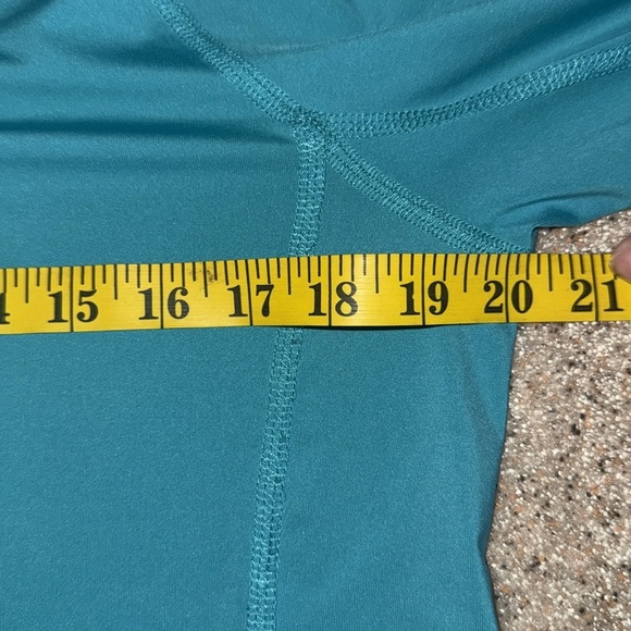 Crown & Ivy Sport Blue Quarter Zip Pullover Scallop Cuff Women’s Medium - Picture 9 of 10